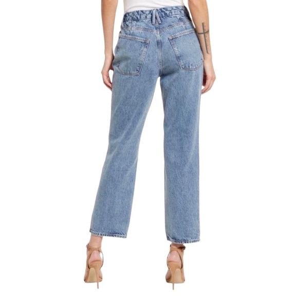 Good American Good 90’s Duster Straight Leg Jeans GNDU999T BLUE950 - Size 8/29 - Picture 5 of 8